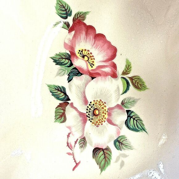 House of Webster Divided Candy Relish Trinket Keys Dip Dish Briar Rose Gold Trim - Picture 2 of 7